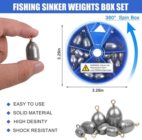35pcs Fishing Weights Sinkers Kit Iron Fishing Weights Bass Casting Metal Sinker Weights Water Drop Bell Sinkers Lead Free Fishing Weights for Saltwater Freshwater Fishing in Saudi Arabia