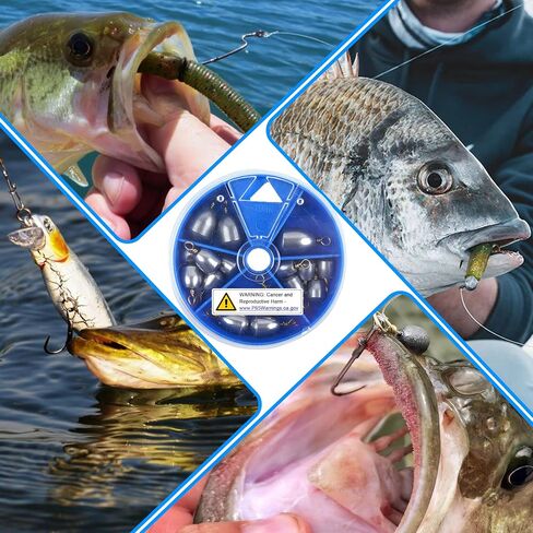 35pcs Fishing Weights Sinkers Kit Iron Fishing Weights Bass Casting Metal Sinker Weights Water Drop Bell Sinkers Lead Free Fishing Weights for Saltwater Freshwater Fishing in Saudi Arabia