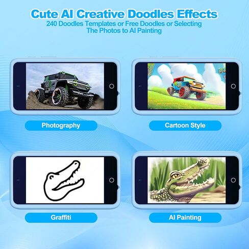 AI Digital Camera for Kids WiFi لعيد الميلاد هدية عيد ميلاد للفتيات Boys ， شاشة تعمل باللمس HD Camera لحديقة السفر المنزلية ، ألعاب الأطفال لـ 4 5 6 7 8 9 10 11 12 مع بطاقة SD 32GB PINK in Saudi Arabia