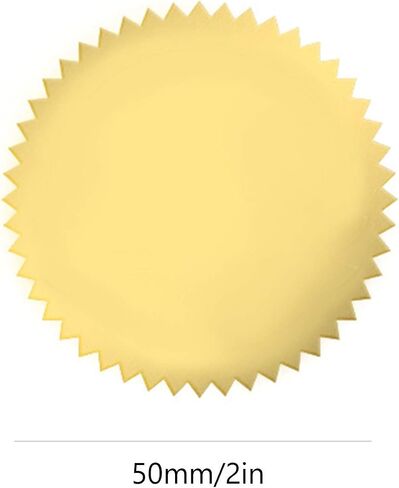 CRASPIRE 100pcs Gold Foil Certificate Seals - Mustang Embossed Gold Certificate Seals 2" Round Self Adhesive Embossed Stickers for Invitations, Graduation, Monogram in Saudi Arabia