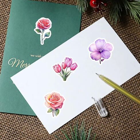 1000 PCS Flower Butterly Stickers Roll 16 Styles Summer Summer Rose Floral Deals 3D Cute Tulip Roll Stickers for Birls Walls Scrapbooks Ackshipes GiftWrap عيد ميلاد وبطاقات المعايدة in Kuwait