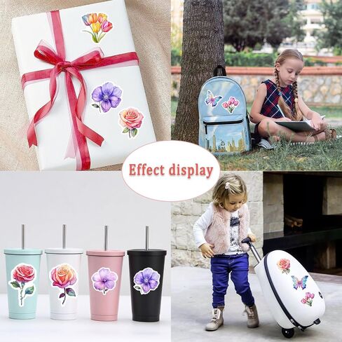 1000 PCS Flower Butterly Stickers Roll 16 Styles Summer Summer Rose Floral Deals 3D Cute Tulip Roll Stickers for Birls Walls Scrapbooks Ackshipes GiftWrap عيد ميلاد وبطاقات المعايدة in Kuwait