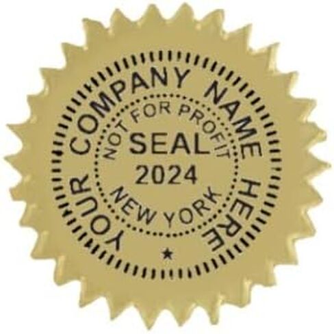 ملصقات Gold Foil Corporate Seal - Corp ، LLC ، و NFP (مخصصة لمعلومات عملك) (CORP) in Kuwait