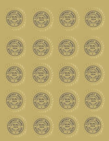 ملصقات Gold Foil Corporate Seal - Corp ، LLC ، و NFP (مخصصة لمعلومات عملك) (CORP) in Kuwait