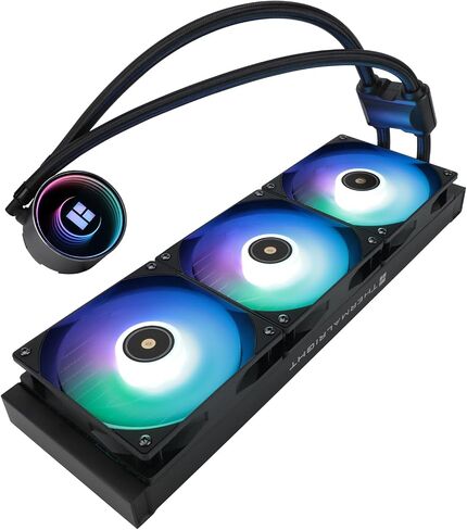 Thermalright Frozen Notte 360 ​​Black ARGB Water Cooling CPU Cooler، مواصفات مبرد وحدة المعالجة المركزية 360 أسود، مراوح PWM 3 × 120 مم، محامل S-FDB V2، مناسبة لـ AMD/AM4/AM5، Intel 1700/1150/1151/1200/2011 in Kuwait
