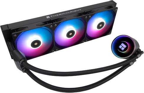 Thermalright Frozen Notte 360 ​​Black ARGB Water Cooling CPU Cooler، مواصفات مبرد وحدة المعالجة المركزية 360 أسود، مراوح PWM 3 × 120 مم، محامل S-FDB V2، مناسبة لـ AMD/AM4/AM5، Intel 1700/1150/1151/1200/2011 in Kuwait