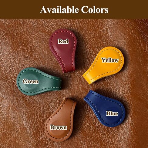 Personalized Leather Magnetic Bookmark with Pen Holder – Custom Initial Design for Readers（Brown-M） in Saudi Arabia