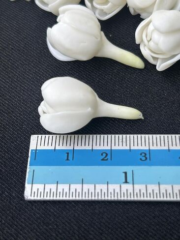 100 PCS أزهرت جزئيًا Pikake Jasmine Clay Flower (01) لمجوهرات صنع Lei Garland DIY Craft Supplies (White) in Saudi Arabia