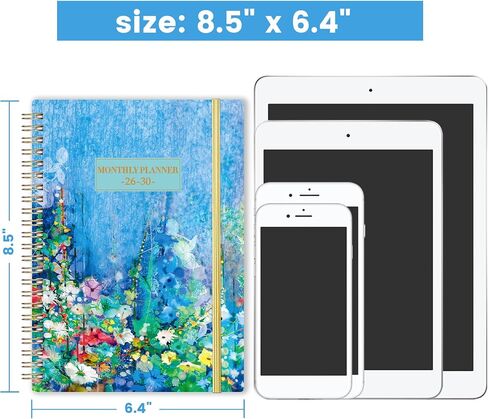 2026-2030 Monthly Planner - JAN 2026 - DEC 2030, 8.5" x 6.4", 5 Year Monthly Planner/Calendar 2026-2030, 60-Month Planner 2026-2030 with Tabs, Inner Pocket, Golden Stamping in Kuwait