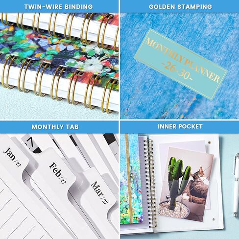 2026-2030 Monthly Planner - JAN 2026 - DEC 2030, 8.5" x 6.4", 5 Year Monthly Planner/Calendar 2026-2030, 60-Month Planner 2026-2030 with Tabs, Inner Pocket, Golden Stamping in Kuwait