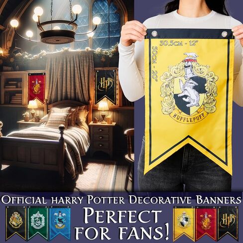 Harry Potter Party Decorations 6 Banners 20" x 12" Hogwarts Flags Birthday & Home Decoration in Saudi Arabia