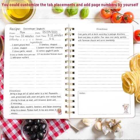 ceiba tree Blank Recipe Book to Write in Your Own Recipes 6 X 8.6 inch Hardcover 140 Pages Flower Baking Pink Cover with Tag Stickers Gift for Mom Wife Women in Saudi Arabia