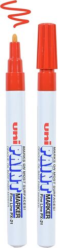 Uni-Ball Uni Paint PX-21 Oil-Based Paint Markers, Fine Line (1.2mm), Red, 2 Count in Saudi Arabia