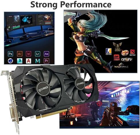 QTHREE Radeon RX 580 Computer Video Graphics Card,8GB,2048SP,GDDR5,256 Bit,3X DP,HDMI,DVI,GPU for PC Gaming,PCI Express x16 3.0,DirectX 12 in Kuwait