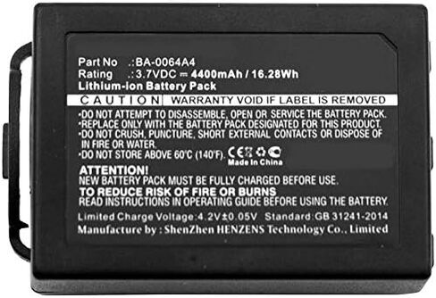 Synergy Digital Barcode Scanner Battery, Works with CipherLAB BCP60ACC00106 Barcode Scanner, (Li-ion, 3.7V, 4400mAh), Compatible with CipherLAB BA-0064A4, BCP60ACC00002, BCP60ACC00106 Battery in Saudi Arabia