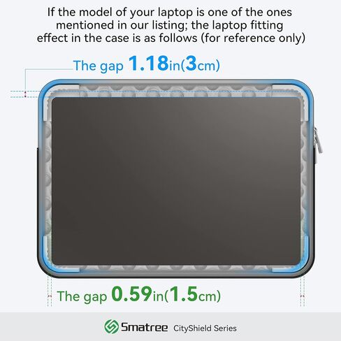 Smatree CityShield Laptop Shoulder Sleeve for 17.3 inch HP Laptop 17/17t/17z, for 17.3 inch HP 470 G10/G9, for Envy Laptop-17t/17, for 17.3inch OMEN Laptop-17t, for OmniBook 7 NGAI 17 Case (MC03) in Kuwait