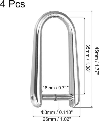 uxcell d-reings screw in heackle ، zinc alloy horseshoe u mapple d buckles fin in Saudi Arabia