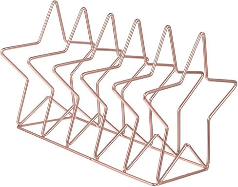 Artibetter 1pc Metal Book Rack Pointed Star Ornaments for Bookshelf Storage Rack Simple Design for Office in Saudi Arabia