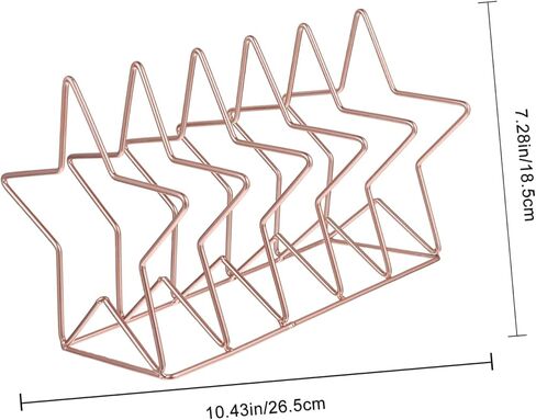 Artibetter 1pc Metal Book Rack Pointed Star Ornaments for Bookshelf Storage Rack Simple Design for Office in Saudi Arabia