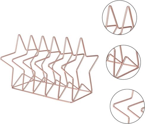 Artibetter 1pc Metal Book Rack Pointed Star Ornaments for Bookshelf Storage Rack Simple Design for Office in Saudi Arabia