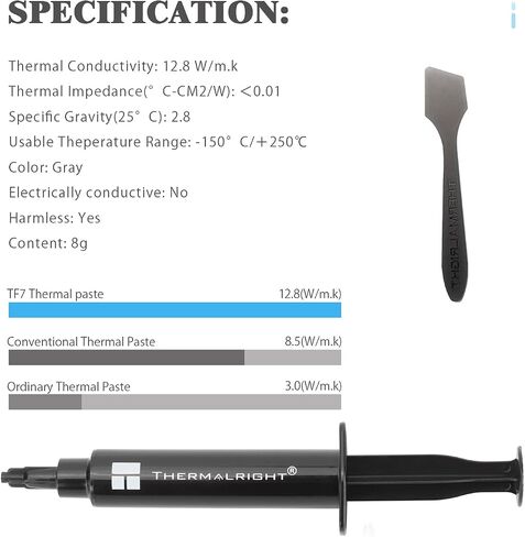 Thermalright TF7 2g Thermal Paste Compound for Coolers,Thermal Conductivity is 12.8W/m.k-2 Grams, with a Spatula Tool(TF7 2g) in Saudi Arabia