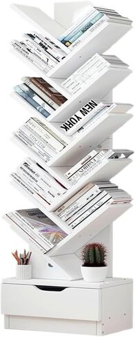 Bookshelf Multi-Layer Bookshelf Floor to Ceiling Tree Shaped Storage Rack in Saudi Arabia