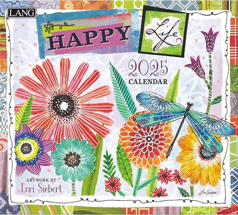 Lang Companies, Happy Life 2026 Wall Calendar by Lori Siebert, 13.4'' X 12'', 12-Month Calendar with Stapled Binding in Saudi Arabia