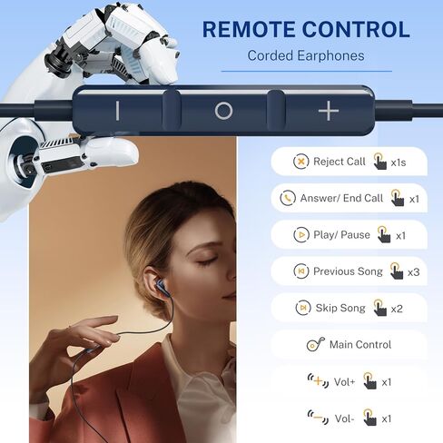 USB C Headphones, Type C Earbuds, for iPhone 15/15 Pro/ 15 Pro Max Headphones with Microphone Noise Isolation Stereo Wired Earphones for Samsung Galaxy S22 S23 Ultra Z Flip5 Z Fold5 Pixel 7a Android in Kuwait