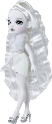 قوس قزح High Shadow High Natasha Zima Grayscale 11 "Dolling Doll مع شعر أبيض وزي أبيض ، حقيبة يد أنيقة ، هدية رائعة للأطفال من 4 إلى 10 سنوات in Saudi Arabia