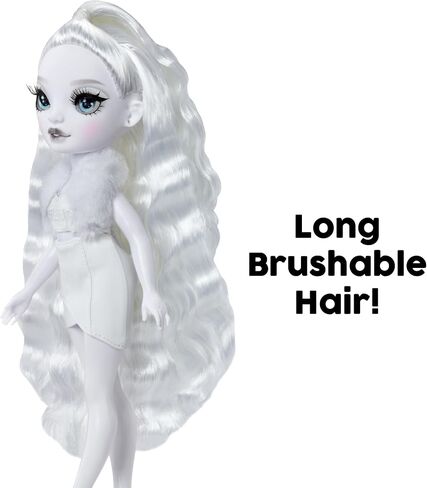 قوس قزح High Shadow High Natasha Zima Grayscale 11 "Dolling Doll مع شعر أبيض وزي أبيض ، حقيبة يد أنيقة ، هدية رائعة للأطفال من 4 إلى 10 سنوات in Saudi Arabia