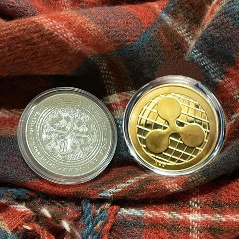 XRP XRP COIN BITCOIN COIN COIN COIN REPPLE XRP COINS ETHEREUM COIN XRP GIFS (GOLDEN 1-PCS 、 Silvery 1-PCS) in Saudi Arabia