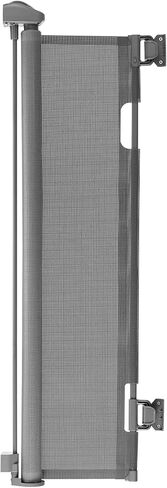VEVOR Retractable Baby Gate, Extends to 57 inch Wide, 38.5 inch Tall, with Security Lock, Easy to Use, Walk Through Without Tripping, Mesh Dog Gate for Stairs, Hallways, Indoor/Outdoor, Gray in Saudi Arabia