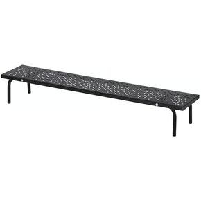 Metal Monitor Stand Riser – Desktop Organizer with Perforated Design – Ergonomic Computer Screen Shelf for Home Office Desk Setup, Black, 38.25 x 7.5 x 5.5 Inch in Saudi Arabia