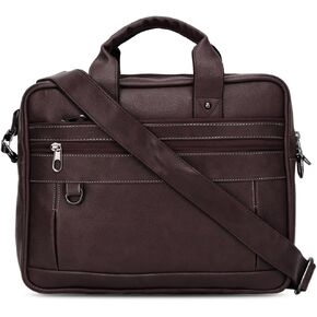 Premium Leather Laptop Briefcase, Waterproof Messenger Shoulder Bag, Business Travel Crossbody Case for Men Women, Notebook in Saudi Arabia