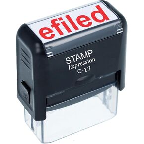 Stampexpression - مكتب الضرائب المملوء بالضريبة ، طوابع مطاطية - حبر أحمر (A -5985) in Kuwait