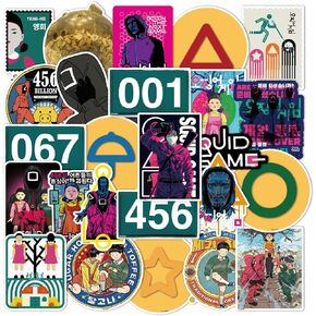 25-Piece Korean Survival Game Decal Collection - Guard Figures & Game Motifs - Premium Vinyl Waterproof Stickers, Multi-Use for Journals, Gear, Gifts(Officially Licensed) in Kuwait