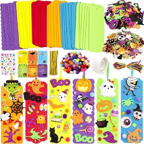 Fancy Land 36 Sets Halloween Crafts for Kids Ages 3-5 Foam DIY Bookmarks Craft Kit Halloween Party Favors for Kids 6-8 Classroom Activities in Kuwait