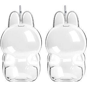 2 Pack Have a Seat Case for Labubu, Clear Protective Case with Keychain, Displasy Case for Bag, Loss-Proof and Dirt-Resistant Case Cover for Dolls in Saudi Arabia