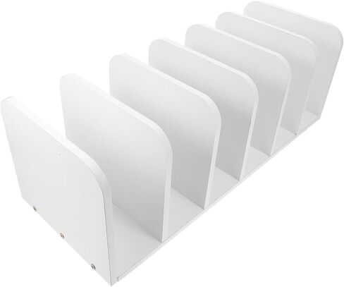 Wood Desktop Reshelf منظم رف تخزين الكتب الأنيق وتوفير الفضاء لمهجع المكاتب ودراسة المنزل حامل ملف فعال ومنظم للمجلات in Saudi Arabia