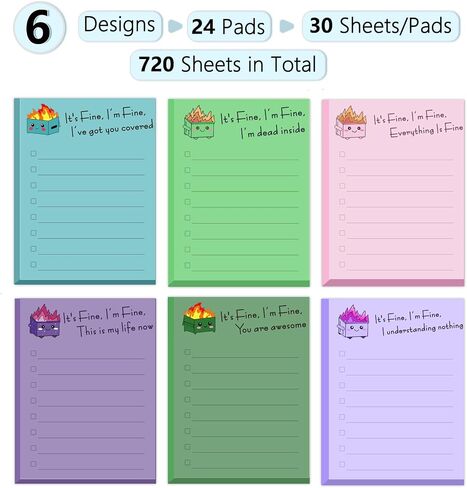 12PCS Novelty Sarcastic Sticky Notes Pads Funny Post It Notes for Work Fun Office Supplies Gifts for Coworkers Teacher Nurse Hilarious Humor Employee Appreciation Gifts Sleazy Greetings Memo Notepads in Saudi Arabia