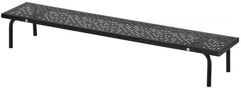 Metal Monitor Stand Riser - منظم سطح المكتب مع تصميم مثقوب - رف شاشة الكمبيوتر المريح لإعداد مكتب المكتب المنزلي ، الأسود ، 38.25 × 7.5 × 5.5 بوصة in Saudi Arabia
