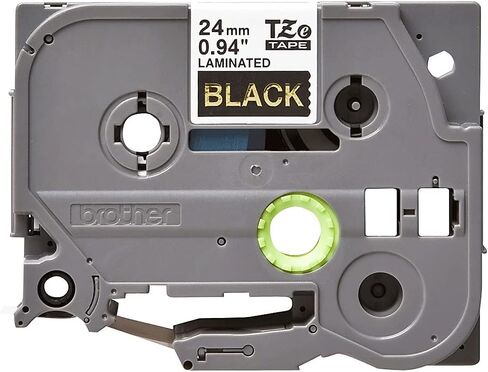 Brother Tze354 Tze Standard Labelning Labeling Tape ، 1 بوصة W ، Gold on Black in Saudi Arabia