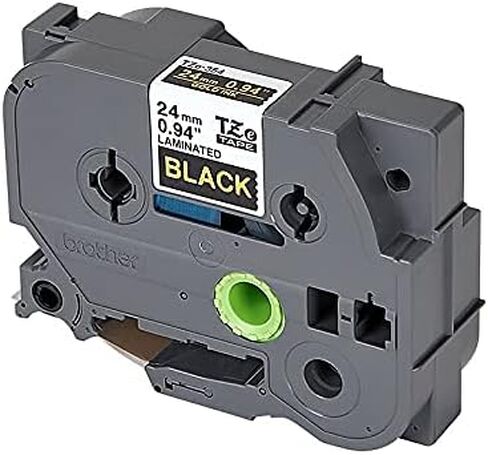 Brother Tze354 Tze Standard Labelning Labeling Tape ، 1 بوصة W ، Gold on Black in Saudi Arabia