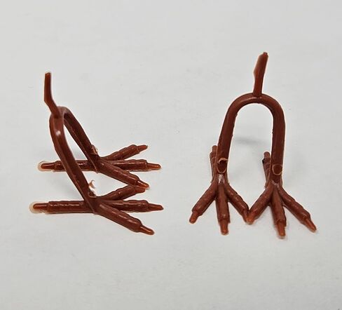 Zim's 25mm Brown Plastic Bird Legs Feet for Crafts, Artificial Bird Making Parts Supplies (Pack of 10) in Saudi Arabia