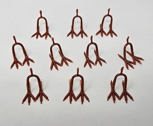 Zim's 25mm Brown Plastic Bird Legs Feet for Crafts, Artificial Bird Making Parts Supplies (Pack of 10) in Saudi Arabia