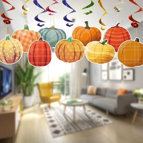 Ceiba Tree 54pcs Cumpkin Cutouts Fall ألوان مائية قطع القرع بطاقات الشكر طاولة المائدة اللوازم in Saudi Arabia