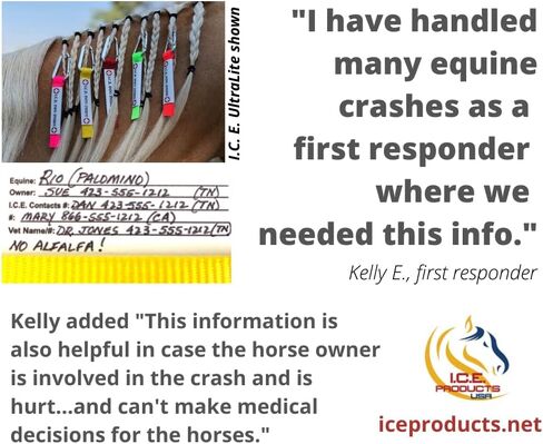 in Case of Emergency I.C.E. Ultralite Horse and Rider ID (Lime) Ideal for Natural Disaster Preparation in Saudi Arabia