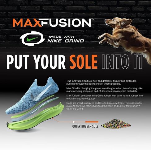 Max Fusion with Nike Grind ، Tug of War Dog Toy for Chewers - XL Chew Toys للكلاب الكبيرة ، لعبة الجرو التفاعلية في الهواء الطلق للتسنين واللعب والإثراء والتدريب وصحة الأسنان in Kuwait