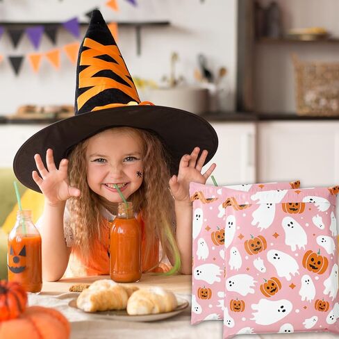 25 Pcs Halloween Poly Mailers Pink Ghost Pumpkin Packaging Bags Self Sealing Plastic Mailing Envelope Bag for Small Business Clothing Gift, 10 x 13 Inch in Saudi Arabia