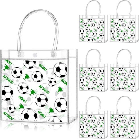 24 PCS Soccer Goodie Bags على الوجهين على الوجهين PVC CLEAD CANCAL CANDY HIST FARCHAL FARCHING WITH in Kuwait